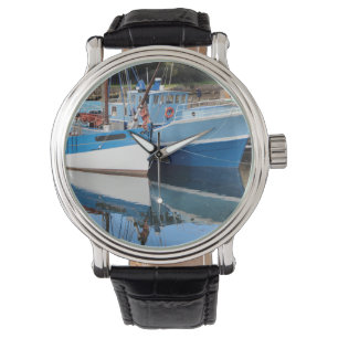 Oude boten in Douarnenez Horloge