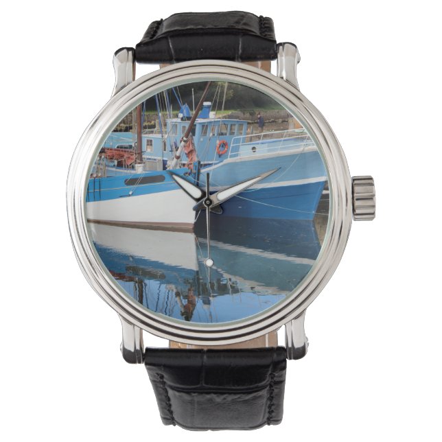 Oude boten in Douarnenez Horloge (Voorkant)