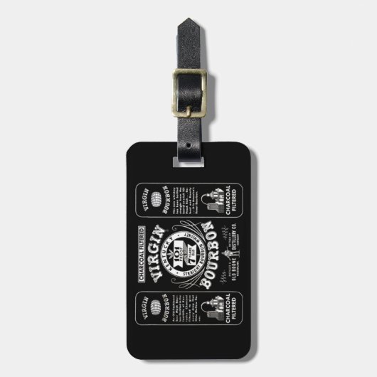 Oude Bourbon-label Bagagelabel (Voorkant verticaal)