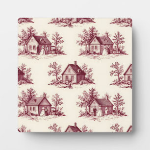 Oude Bourgogne Toile Dorpspatroon Fotoplaat