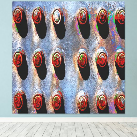 Oude bouten canvas afdruk (Insitu (Houten vloer))