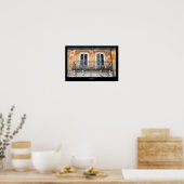 Oude bouwbalkons, Limassol, poster Cyprus (Keuken)