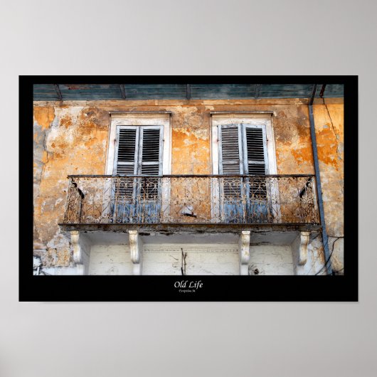 Oude bouwbalkons, Limassol, poster Cyprus (Voorkant)