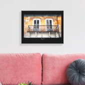 Oude bouwbalkons, Limassol, poster Cyprus Canvas Afdruk (Insitu (Woonkamer))