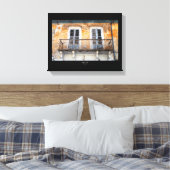 Oude bouwbalkons, Limassol, poster Cyprus Canvas Afdruk (Insitu (Slaapkamer))