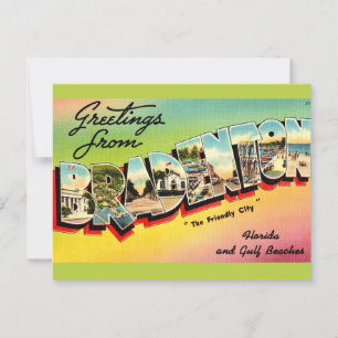 Oude Bradenton FL ansichtkaart Briefkaart