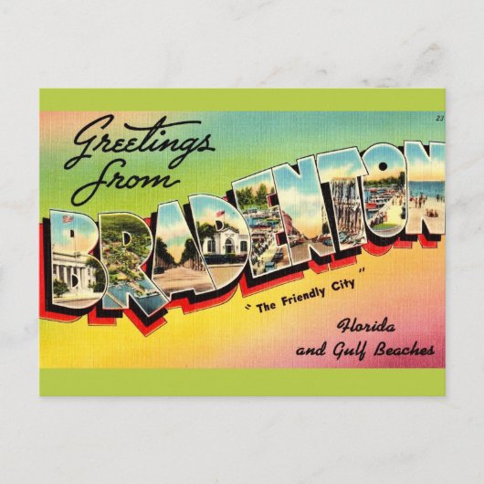 Oude Bradenton FL ansichtkaart Briefkaart (Voorkant)