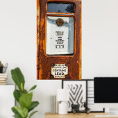 Oude brandstofpomp poster (Thuiskantoor)