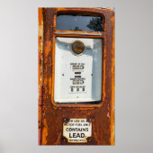 Oude brandstofpomp poster (Voorkant)