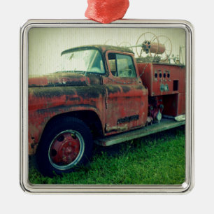 Oude brandwagen metalen ornament