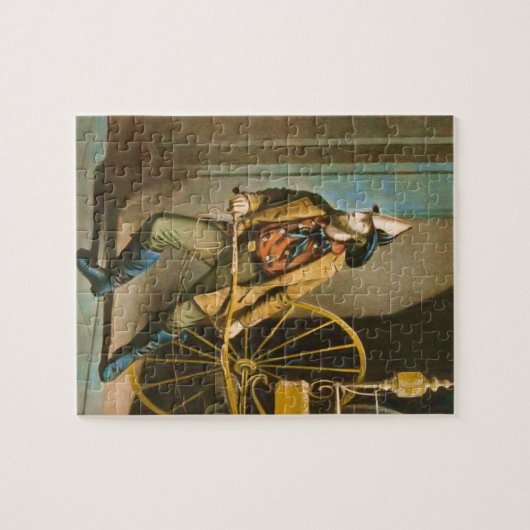 Oude brandweerman 2  Victoriaans puzzel Legpuzzel (Horizontaal)