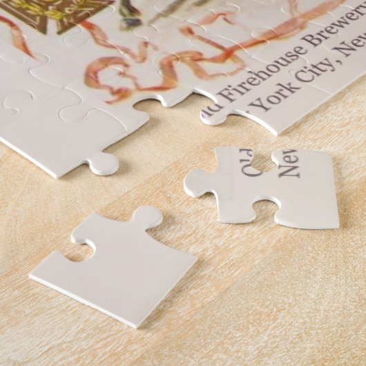 Oude brandweerman  Victoriaans etiket Puzzle Legpuzzel (Zijkant)
