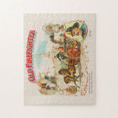 Oude brandweerman  Victoriaans etiket Puzzle Legpuzzel (Verticaal)