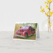 Oude brandweerwagen kaart (Gele Bloem)