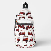 Oude brandweerwagens patroon, sling bag (Voorkant)