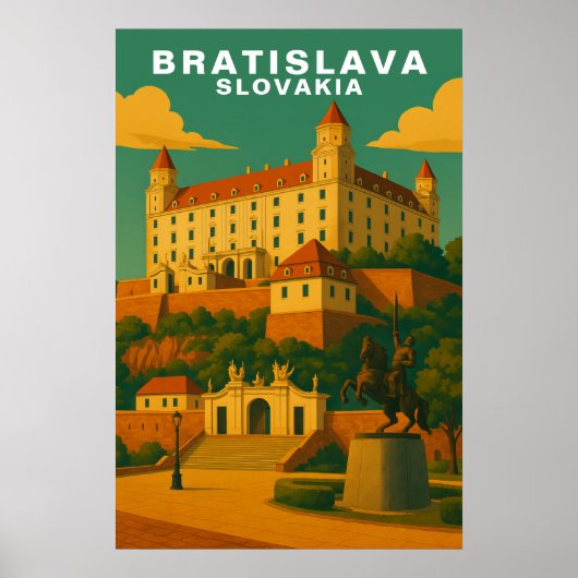 Oude Bratislava Slowakije Europese Reis Poster (Voorkant)