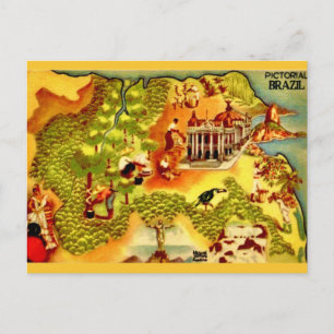 Oude Braziliaanse ansichtkaart Briefkaart