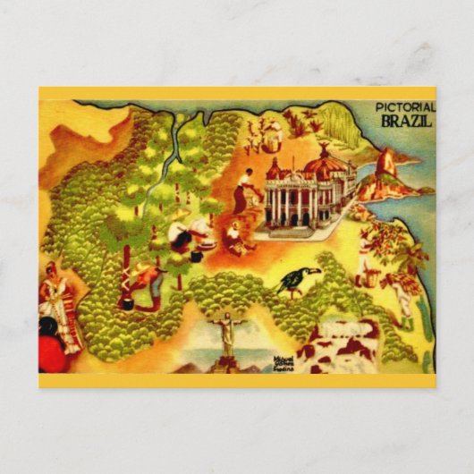 Oude Braziliaanse ansichtkaart Briefkaart (Voorkant)