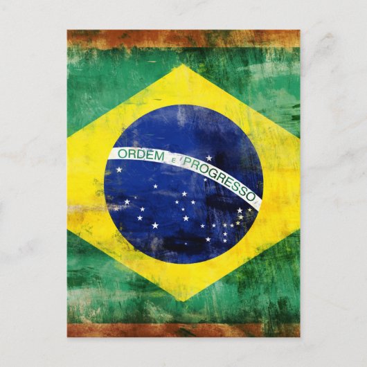 Oude Braziliaanse vlag Briefkaart (Voorkant)