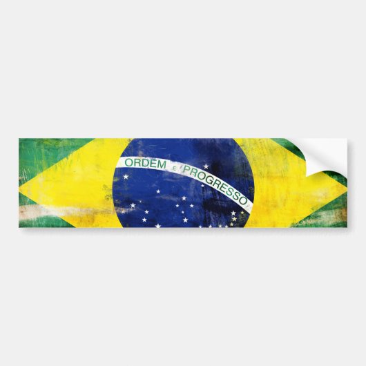 Oude Braziliaanse vlag Bumpersticker (Voorkant)