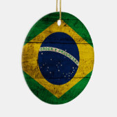 Oude Braziliaanse vlag Keramisch Ornament (Rechts)