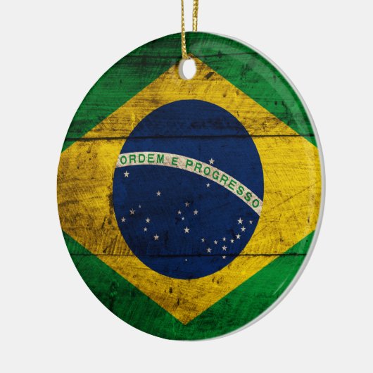 Oude Braziliaanse vlag Keramisch Ornament (Links)