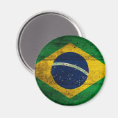 Oude Braziliaanse vlag Magneet (Voorkant / Achterkant)