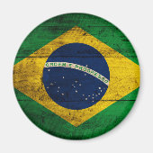 Oude Braziliaanse vlag Magneet (Voorkant)