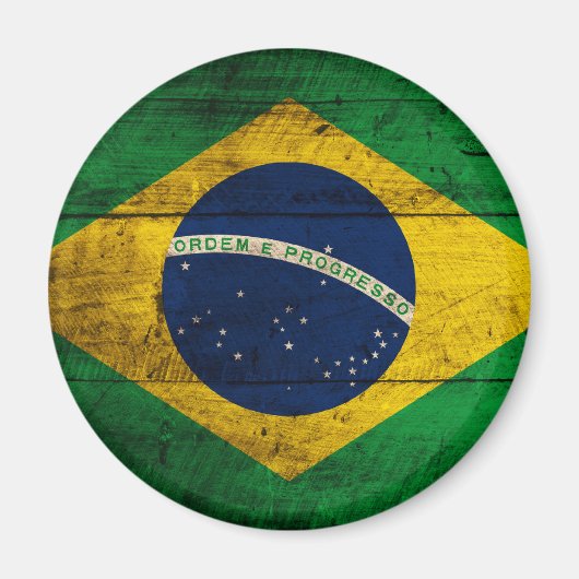 Oude Braziliaanse vlag Magneet (Voorkant)