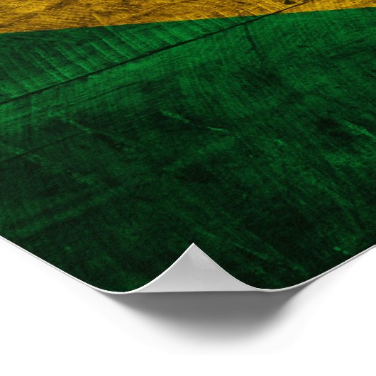 Oude Braziliaanse vlag Poster (Hoek)