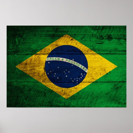 Oude Braziliaanse vlag Poster (Voorkant)