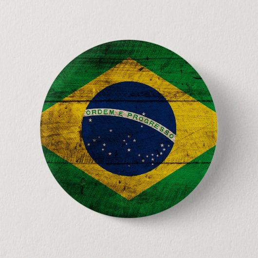 Oude Braziliaanse vlag Ronde Button 5,7 Cm (Voorkant)
