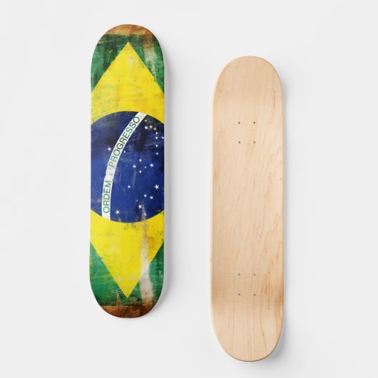 Oude Braziliaanse vlag Skateboard (Voorkant)