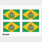 Oude Braziliaanse vlaggen Rechthoekige Sticker (Vel)