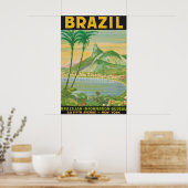 Oude Brazilië Reisposterprint, Rio De Janeiro Poster (Keuken)