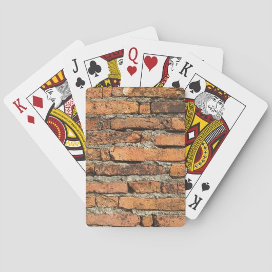 Oude brick-muur pokerkaarten (Achterkant)