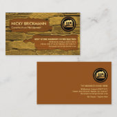 Oude Brick Wall New Timber Wood Handyman Visitekaartje (Voorkant / Achterkant)