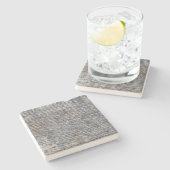 Oude Brick Wall textuur, vierkant onderzetter (Zijkant)