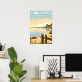 Oude Bridgeport Connecticut Poster (Thuiskantoor)