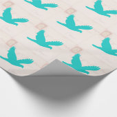 Oude brief met Bird Silhouette Cadeaupapier (Hoek)