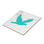 Oude brief met Bird Silhouette Tegeltje (Zijkant)