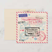 Oude brief Valentijnsdag Feestdagenkaart (Voorkant / Achterkant)
