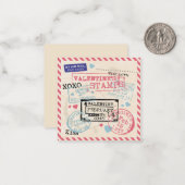 Oude brief Valentijnsdag Notitiekaartje (Voorkant / Achterkant in situ)