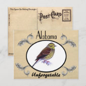  Oude Briefkaart Alabama (Voorkant / Achterkant)