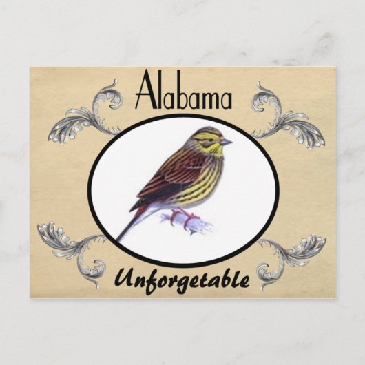  Oude Briefkaart Alabama (Voorkant)