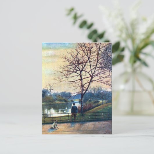 Oude Briefkaart - Birkenhead Park. (Staand voorkant)