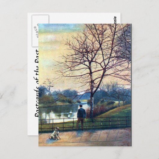 Oude Briefkaart - Birkenhead Park. (Voorkant / Achterkant)