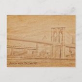 oude briefkaart Brooklyn Bridge (Voorkant)