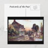 Oude Briefkaart - Bunyans katoen. Elstow, Bedford (Voorkant / Achterkant)