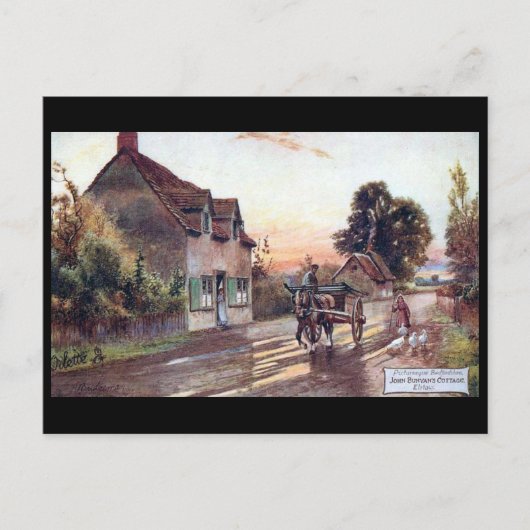 Oude Briefkaart - Bunyans katoen. Elstow, Bedford (Voorkant)